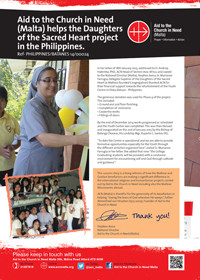 Philippines – ACN (Malta) helps the Daughters of the Sacred Heart project